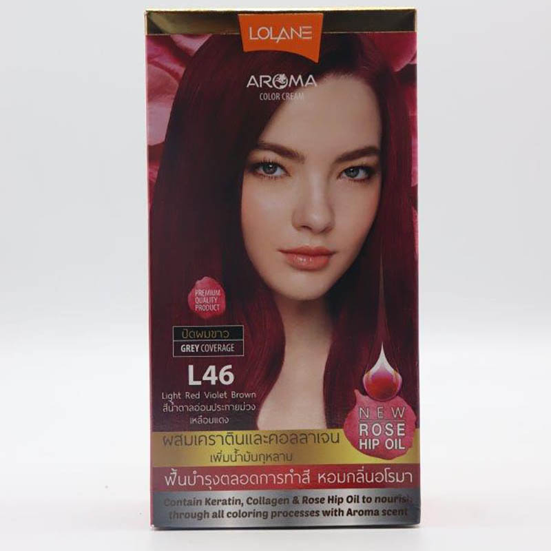 LOLANE AROMA HAIR COLOR LIGHT RED VIOLET BROWN L46 1X60G BOX – Fairplus  Cambodia