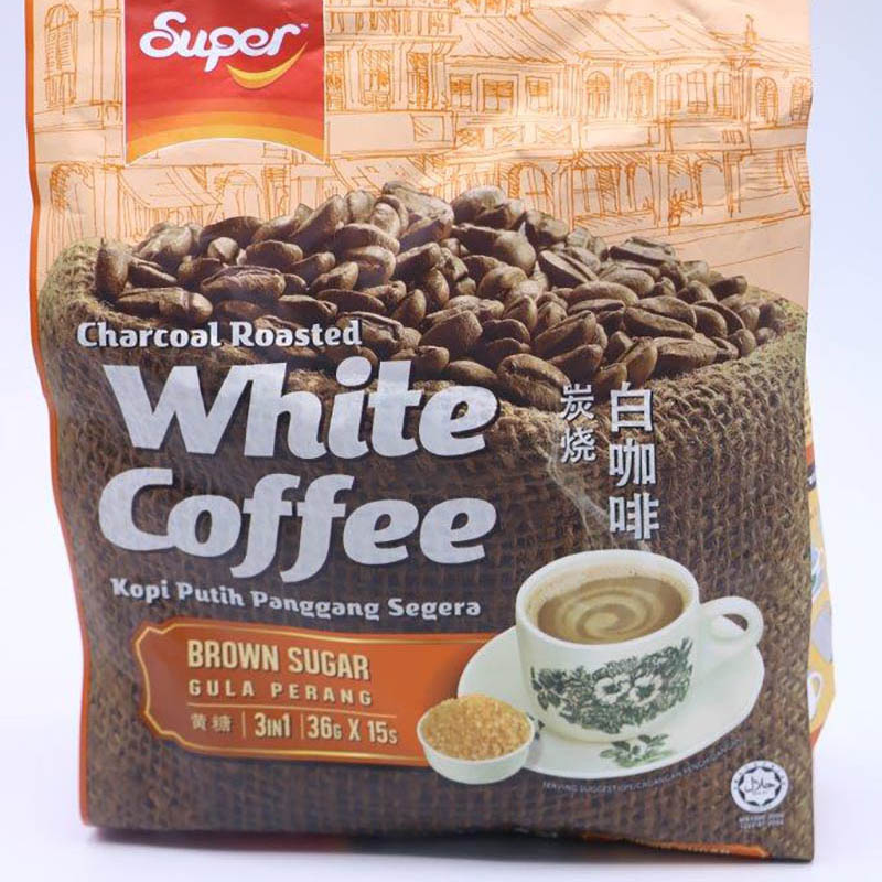 SUPER INSTANT 3 IN 1 WHITE COFFEE BROWN SUGAR 20X15’SX36G PACK ...